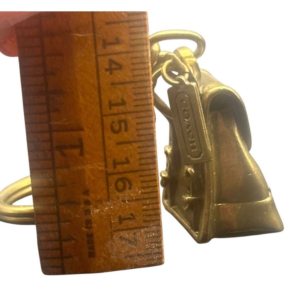 Coach Daypack Icon Vintage Brass Key Chain Key Charm - Picture 8 of 10
